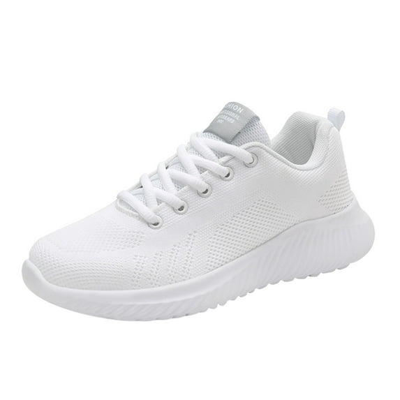 adviicd Women's Athletic Slip on Walking Shoes Casual Comfort Lightweight Breathable Shoe Non-Slip Workout Fashion Tennis Running Sneakers (White,8.5)