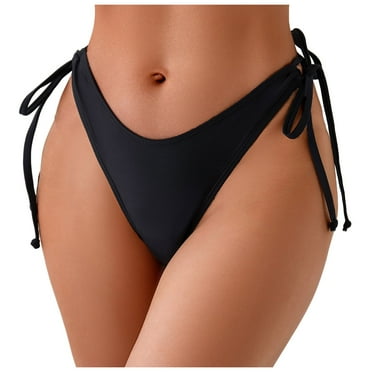adviicd Women’s Cheeky Ruched Boyshort Bikini Bottoms with Side Ties for Tankini Swimwear, S