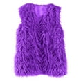 thumbnail image 1 of adviicd Women's Faux Fur Waistcoat,Warm Fluffy Vests Stylish Jackets Coat (Dark Purple, L), 1 of 5