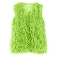 thumbnail image 1 of adviicd Women's Faux Fur Waistcoat,Warm Fluffy Vests Stylish Jackets Coat (Light Green, XL), 1 of 5