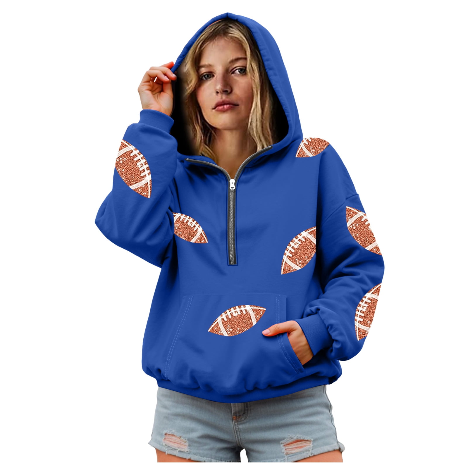 Personalized Football Hoodie And Sweatpants Set - Custom Name & Number, Game Day Outfit For Fans, Men Women Youth