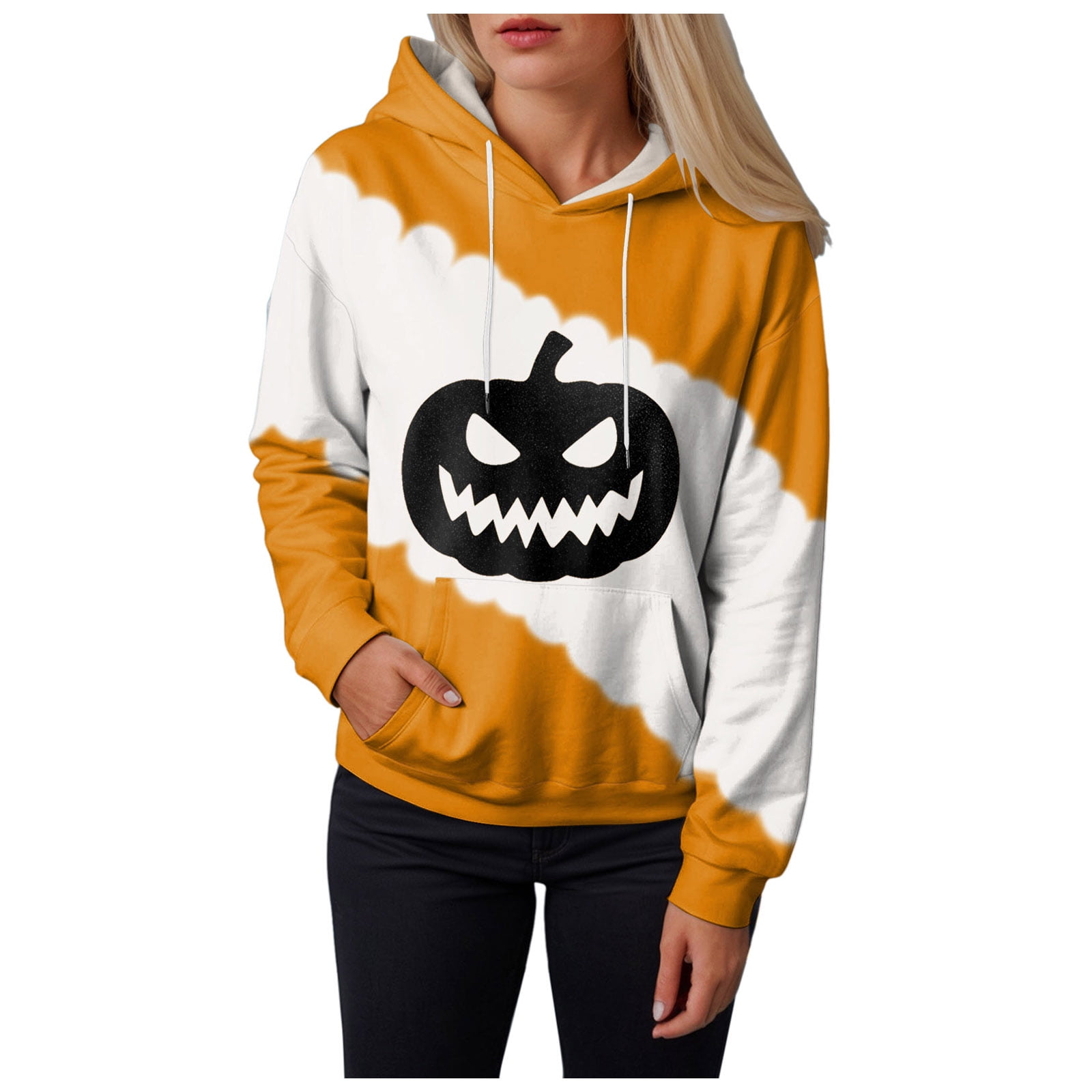 adviicd Women #39 s Halloween Print Pullover Hoodie Cozy Fleece adviicd Women #39 s Halloween Print Pullover Hoodie Cozy Fleece