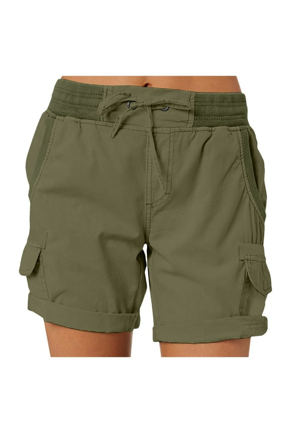 Women's Hiking Cargo Shorts Quick Dry Lightweight Summer Shorts for Women Travel Outdoor,Army Green XL