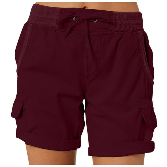 adviicd Women's Hiking Cargo Shorts Quick Dry Lightweight Summer Shorts for Women Travel Outdoor, L
