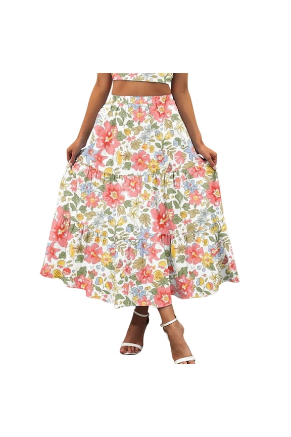 Women's Maxi Boho Skirt Bohemian Organic Cotton Hippie Gypsy Womens Long Skirts