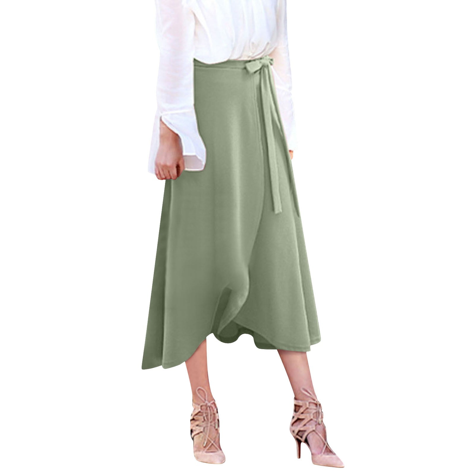 adviicd Women's Office Work Skirt Stretch High Waist Below Knee for Business Casual Womens