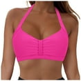 thumbnail image 1 of adviicd Women's Underwire Bikini Top Only V Neck Criss Cross Push Up Full Coverage Swimsuit Top Bathing Suits,PK1 M, 1 of 8