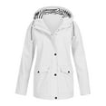 thumbnail image 1 of adviicd Women's Waterproof Rain Jacket - Lightweight Breathable Cycling Windbreaker for Outdoor Sports & Commuting White, XL, 1 of 5