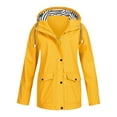 thumbnail image 1 of adviicd Women's Waterproof Rain Jacket - Lightweight Breathable Cycling Windbreaker for Outdoor Sports & Commuting Yellow, XL, 1 of 6