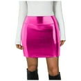 thumbnail image 1 of adviicd Womens Metallic Sexy Shiny Stretchy Short Pencil Party Skirt RD1, M, 1 of 8