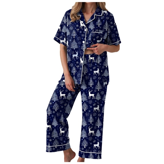 Blis Women's Satin Long Sleeve Sleep Shirt and Lounge Pants PJ Set Blis Women's Satin Long Sleeve Sleep Shirt and Lounge Pants PJ Set