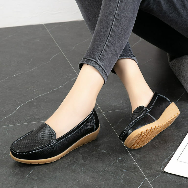 adviicd Womens Shoes Dressy Casual Flat Shoes For Women Comfortable Dressy  Print Slip On Canvas Shoes Womens Casual Canvas Flat Sneakers Shoes Black 9  