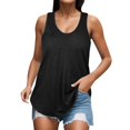 thumbnail image 1 of adviicd Womens Summer Tank Tops Women's Spaghetti Strap Tank Tops V Neck Sleeveless Summer Loose Fit Shirts Black,M, 1 of 5