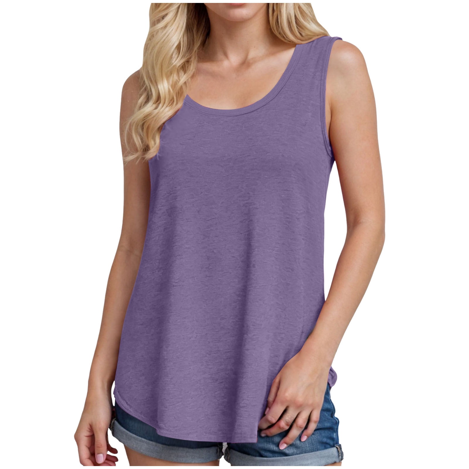 EADINVE Women's V-Neck Ribbed Tank Top - Loose Fit Sleeveless Tunic For Summer 2025 | Casual Breathable Tops - View #12