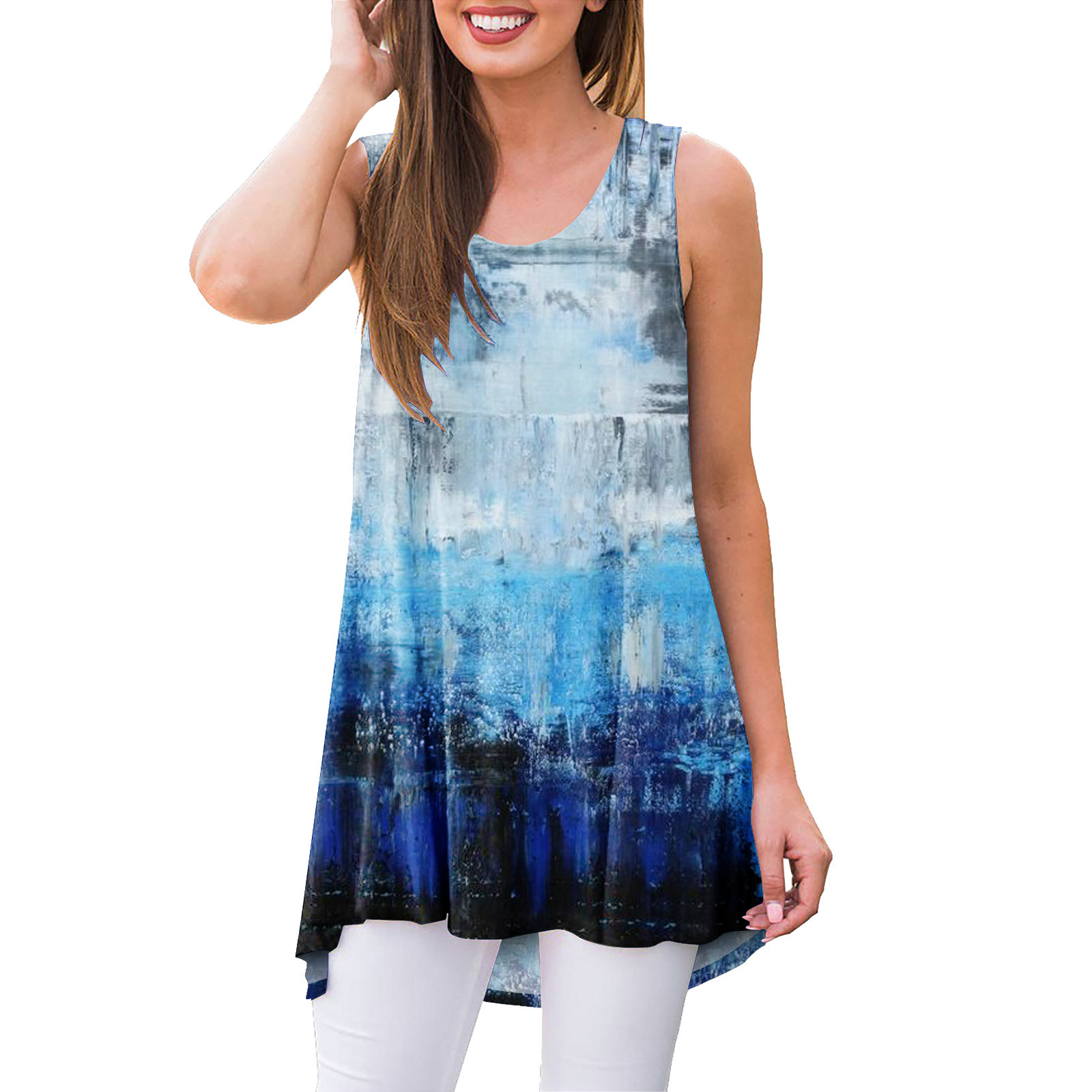 adviicd Womens Tank Tops Women's Casual V Neck Sleeveless Chiffon