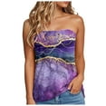 thumbnail image 1 of adviicd Womens Tube Tops Strapless Crop Tops Basic Backless Sleeveless Bandeau Going Out Cute 2025 Summer Outfits (Purple,S), 1 of 5