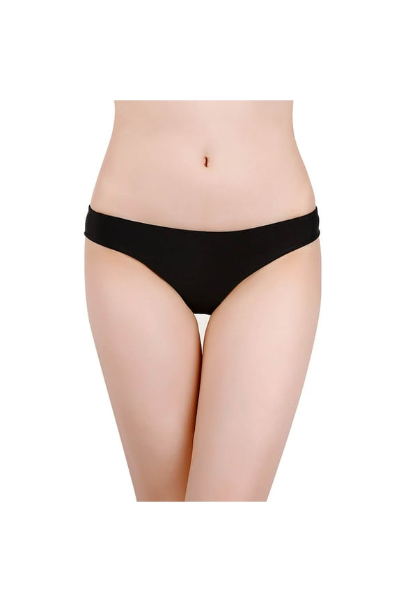 Womens Underwear Briefs Jacquard Easy Clean Panties Black Medium