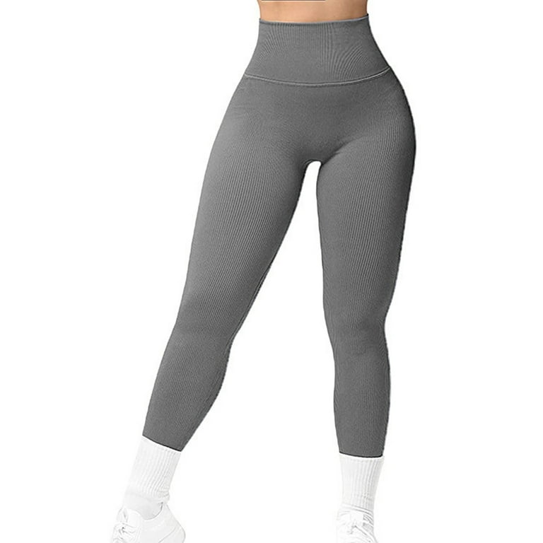 Purple Leggings for Women with Pockets Lift High Waisted Long Pants No  See-Through Yoga Pants Workout Gym Leggings