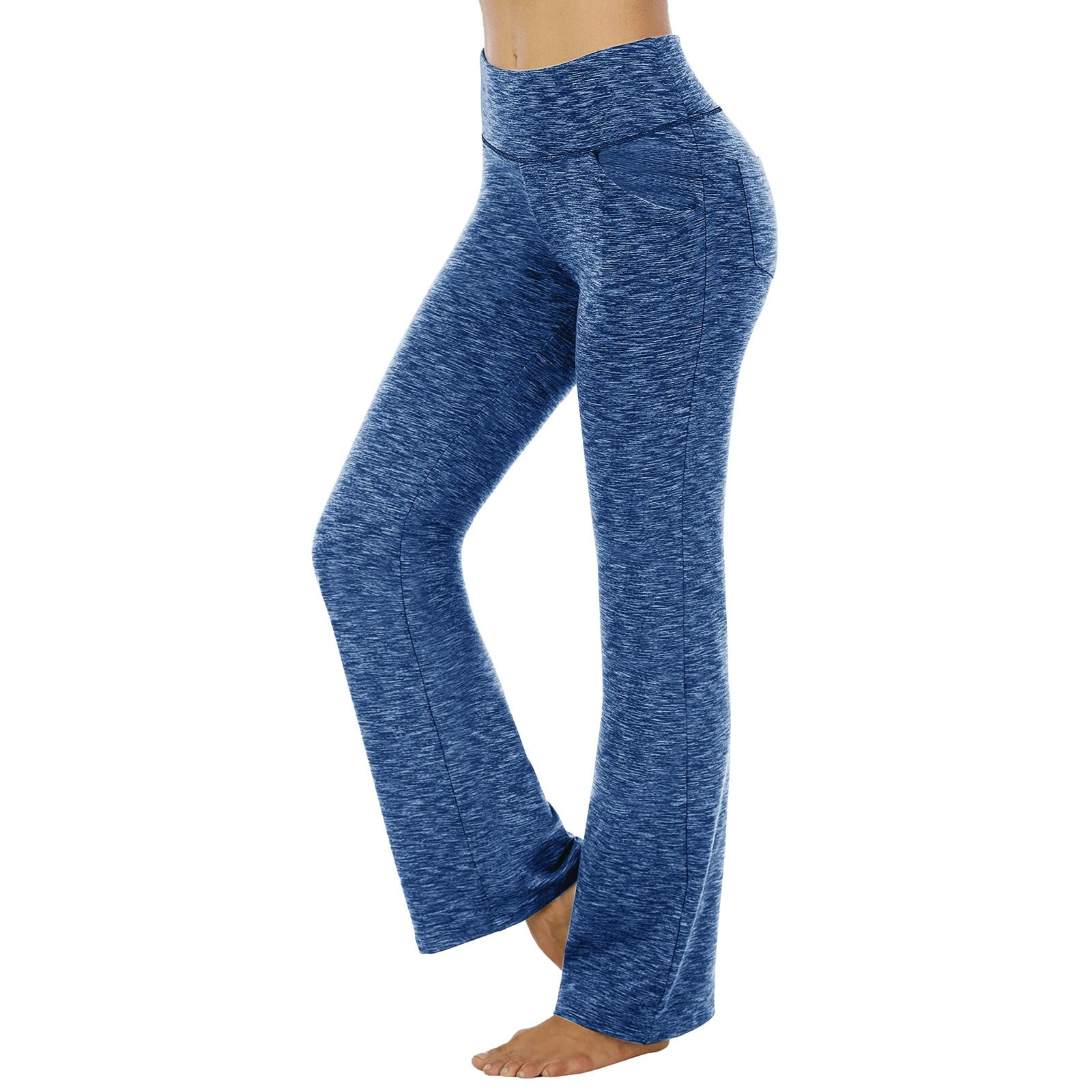 adviicd Yoga Pants For Girls Yoga Jumpsuits For Women Women's Bootcut Yoga  Pants with Pockets, High Waist Workout Bootleg Yoga Pants Tummy Control  Navy XL 