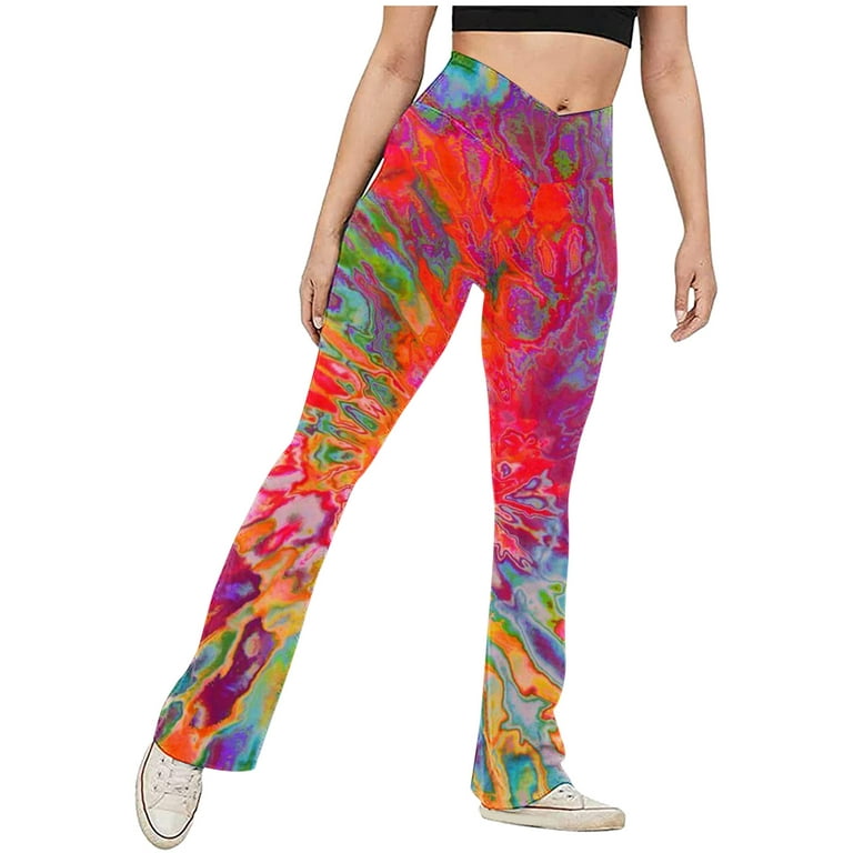 adviicd Yoga Pants For Women Dressy Cotton Yoga Pants Women's High Waist  Spandex Yoga pants for Bike Running Two Side Pockets Purple L 