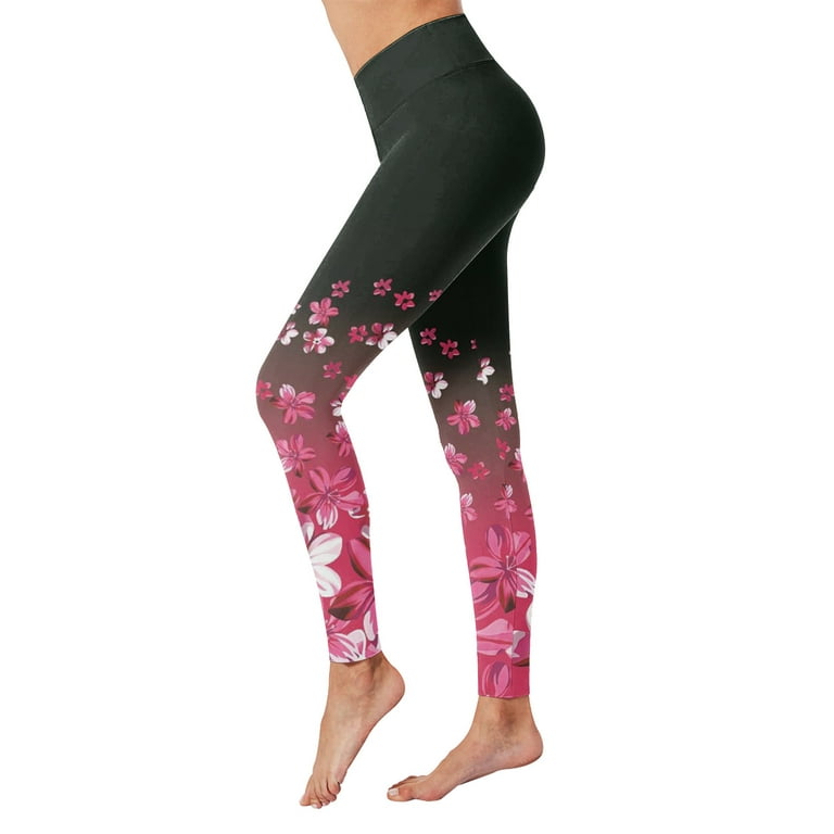 adviicd Yoga Pants For Women Dressy Yoga Pants For Women Women's Yoga pants  Ribbed Seamless Workout High Waist Leggings Hot Pink L 