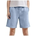 thumbnail image 1 of adviicd Youth Boys Hiking Cargo Solid Shorts Lightweight Athletic Running Workout Shorts (Blue,10-11 Years), 1 of 4