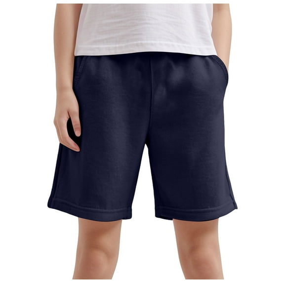 adviicd Youth Boys Hiking Cargo Solid Shorts Lightweight Athletic Running Workout Shorts (Navy,10-11 Years)