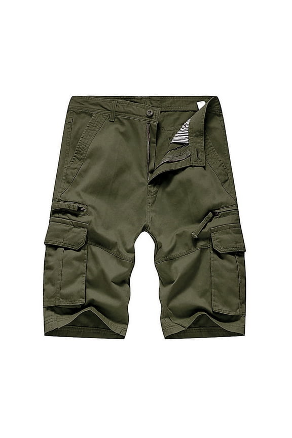 cotton Shorts Men Men's Classic Fit Flat Front Stretch Solid Chino Deck Short Mens Shorts