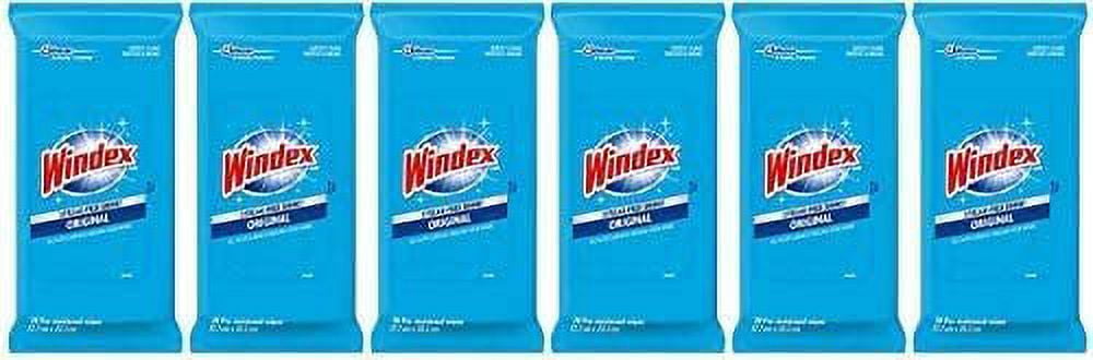 Windex Original Glass Wipes, 6 Pack, 28 ct - 4 Packs