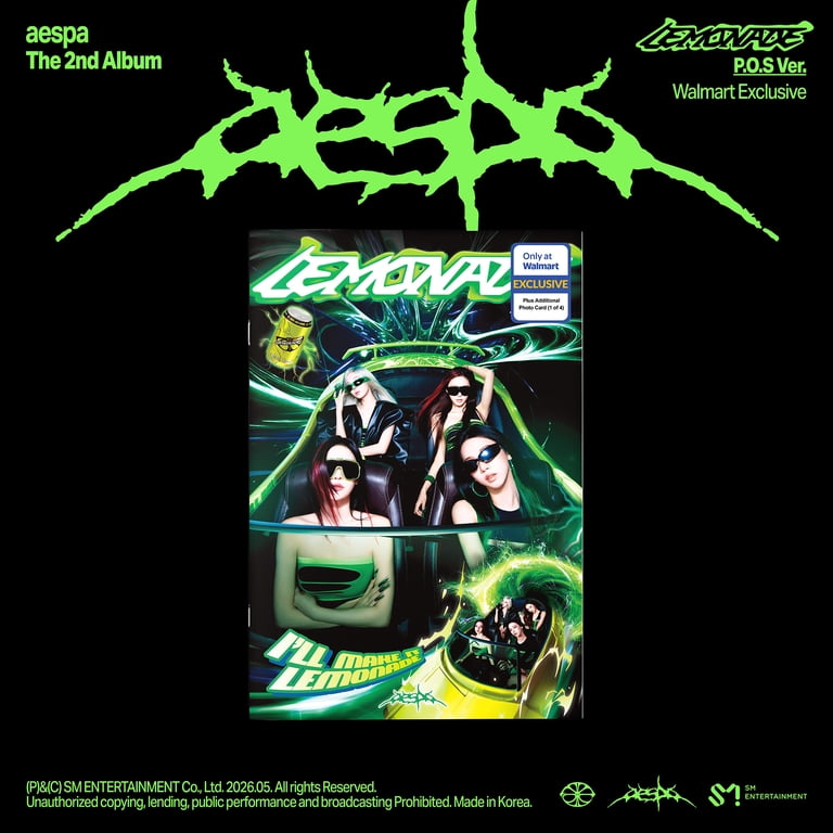 S.E.S. 2nd Album CD ステッカー付 aespa 元祖エスパ aespa-The 2nd Album 'LEMONADE' (P.O.S. Ver.) (Walmart Exclusive