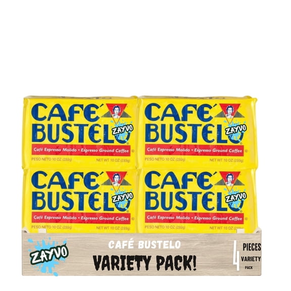 afe,Bustelo Espresso Style Ground Coffee, Bold Rich Latin Flavor Coffee, Dark Roast Ground Coffee for Espresso & Brewing, 10 oz Canisters, 4 Count Pack
