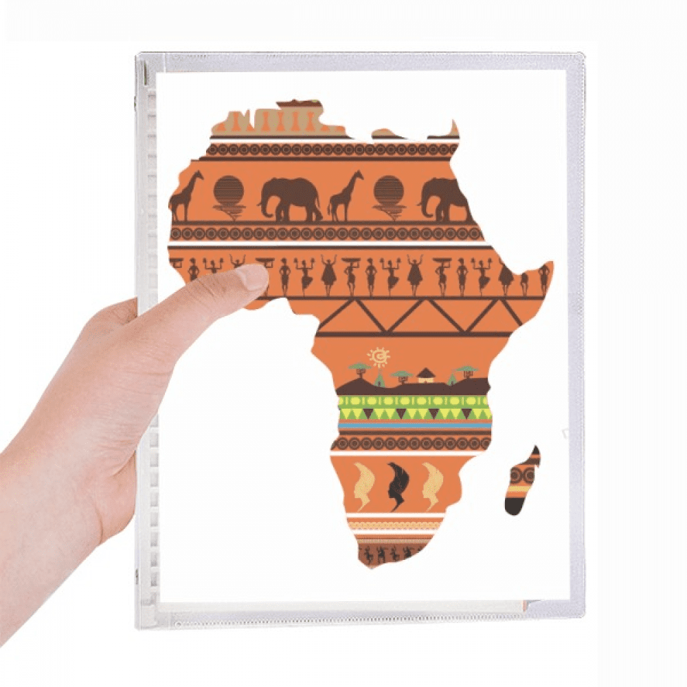 african continent name landscape map notebook loose diary refillable journal statiry