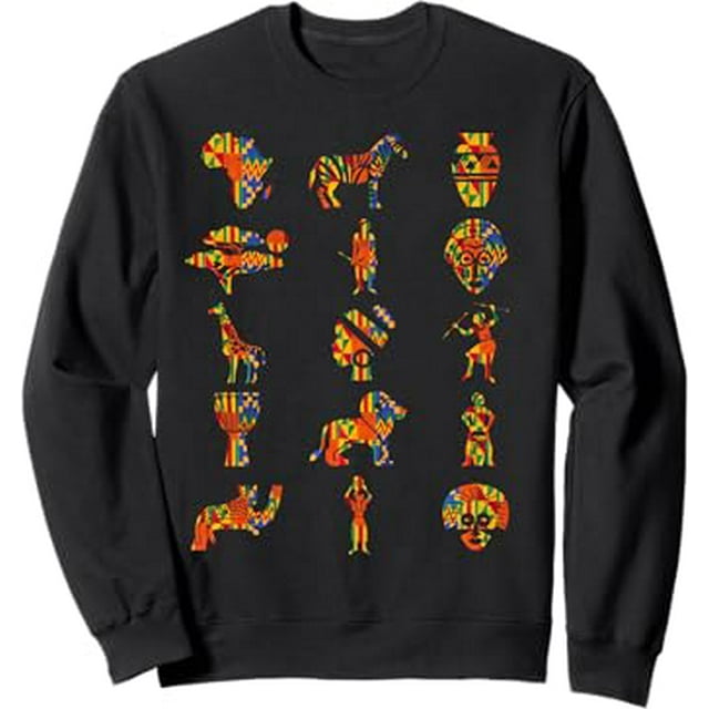 african kente pattern symbols of africa kente pattern ghana Sweatshirt