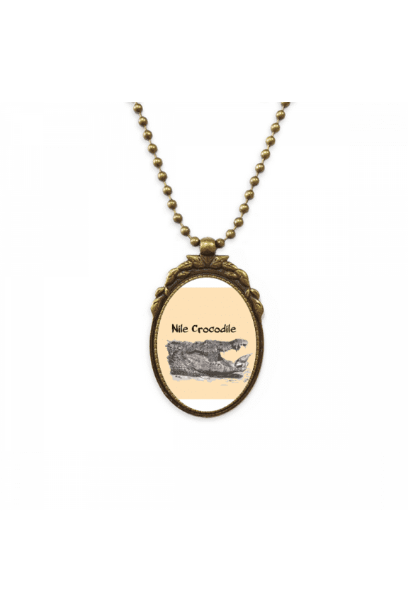 african large fish alligator antique necklace vintage bead pendant keychain