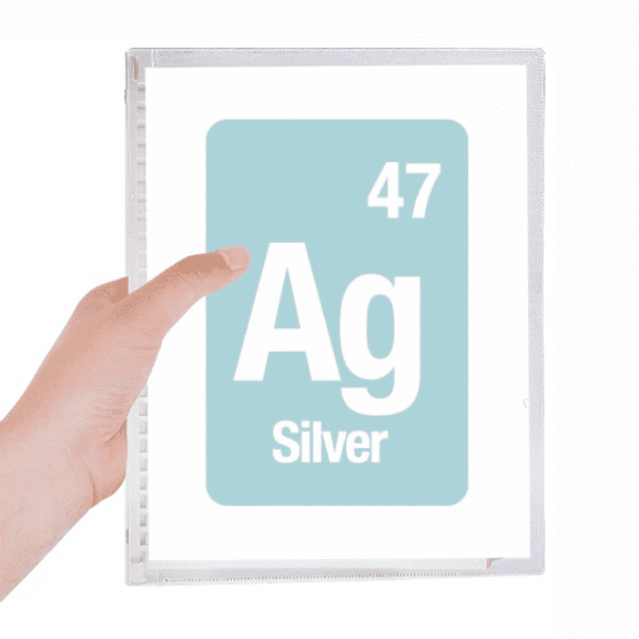 ag silver checal element science notebook loose diary refillable journal statiry