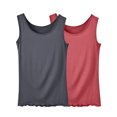 thumbnail image 1 of aidice 2 PC Plus Size Womens Tank Tops M-5XL Sleeveless Stretchy Pajama Tops Homewear Casual Sleep Tanks, 1 of 3