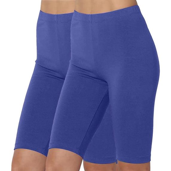 aidice 2PCS Womens Compression Shorts High Waisted Slim Fitting Yoga Shorts Summer Comfy Stretchy Shorts Solid Color
