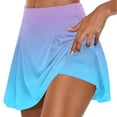 thumbnail image 1 of aidice Athletic Shorts for Women Skorts Summer Mid Waisted Fitting Workout Gradient Color Skirts Shorts, 1 of 5