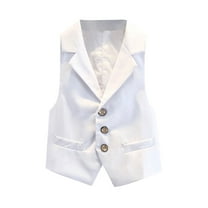 aidice Baby Boy Clothes Formal Suits Vests Lapel Neck Button up Blazers Casual Party Jackets Pockets