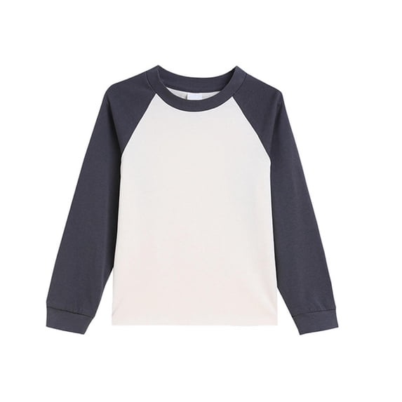 aidice Baby Clothes Unisex Round Neck Raglan Sleeve Loose Undershirts Comfy Color Block Sweatshirts