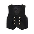thumbnail image 1 of aidice Baby Clothes for Boy Suits Vest V Neck Double-Breasted Blazers Daily Formal Occasion Jackets, 1 of 3