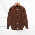 thumbnail image 1 of aidice Baby Girl Clothes Fall Comfy Knit Long Sleeve Round Neck Jackets Solid Color Button up Cardigans, 1 of 3