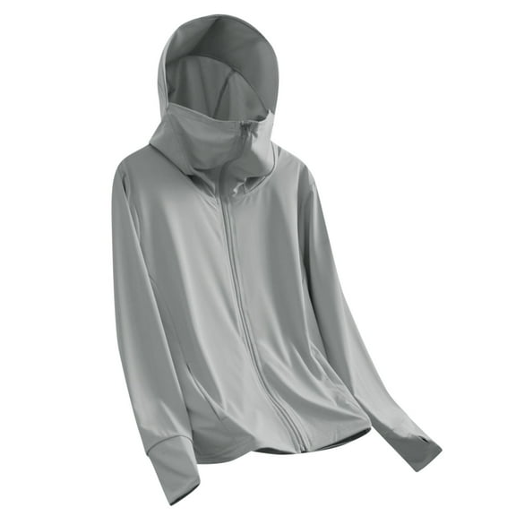 aidice Baby Girl Clothes Sun Protection Comfy High Neck Hooded Zipper Long Sleeve Breathable Jackets