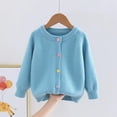 thumbnail image 1 of aidice Baby Girl Clothes Sweater Round Neck Fall Warm Long Sleeve Comfy Blouses Tops Button up Cardigans, 1 of 5