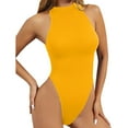 thumbnail image 1 of aidice Bodysuits for Women Summer High Neck Sleeveless Slim Fitting Comfy Stretch Shapewear Jumpsuits, 1 of 5