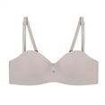 thumbnail image 1 of aidice Bralettes for Women Wireless Spaghetti Strap Support Comfy Button Solid Color Everyday Bras, 1 of 2