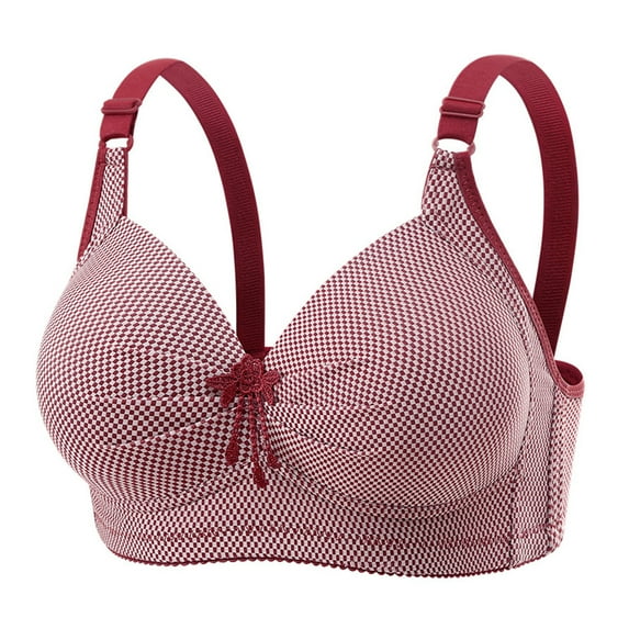 aidice Bras for Women No Underwire Breathable Adjustable Strap Support Comfy Ruched Daily Push up Bras