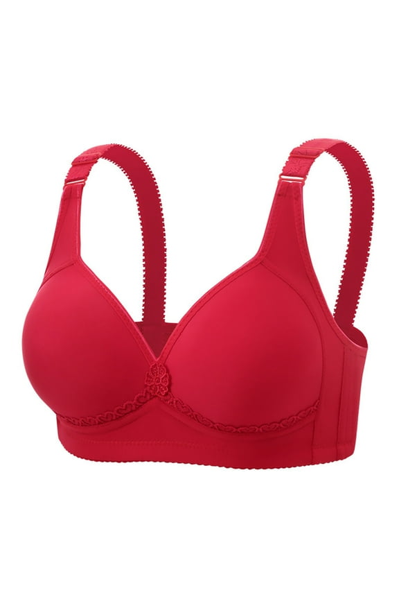 Bras for Women No Underwire Support Comfy Breathable Adjustable Strap Solid Color Everyday Bras