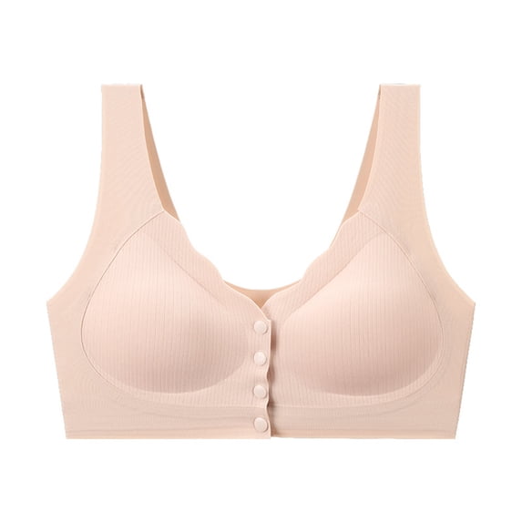 aidice Bras for Women Wireless Front Closure Adjustable Strap Breathable Support Backless Daily Bras