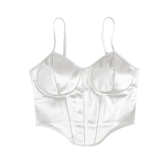 aidice Built in Bra Tanks for Women Sleeveless Satin Camisole Slim Cute Summer Fashion Homewear Bra Tanks